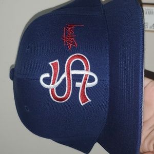 Stussy Big League Point Crown Cap Light Navy Blue Hat